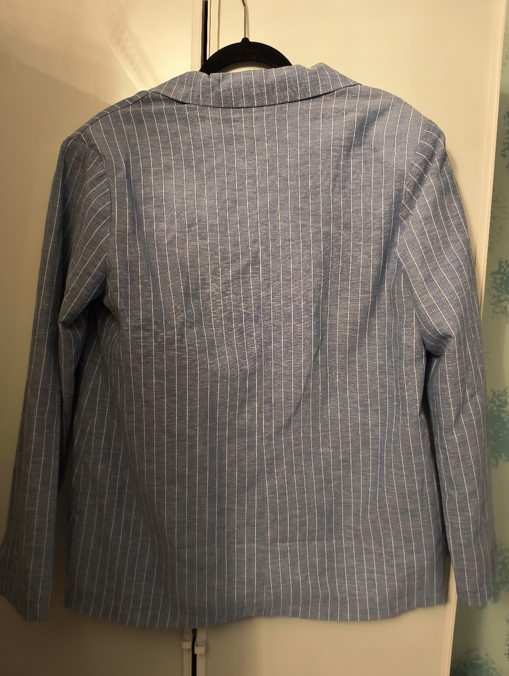 Fashion Nova Linen Blend Blue Jacket Short Summer Suit Sz XL - Picture 5 of 11